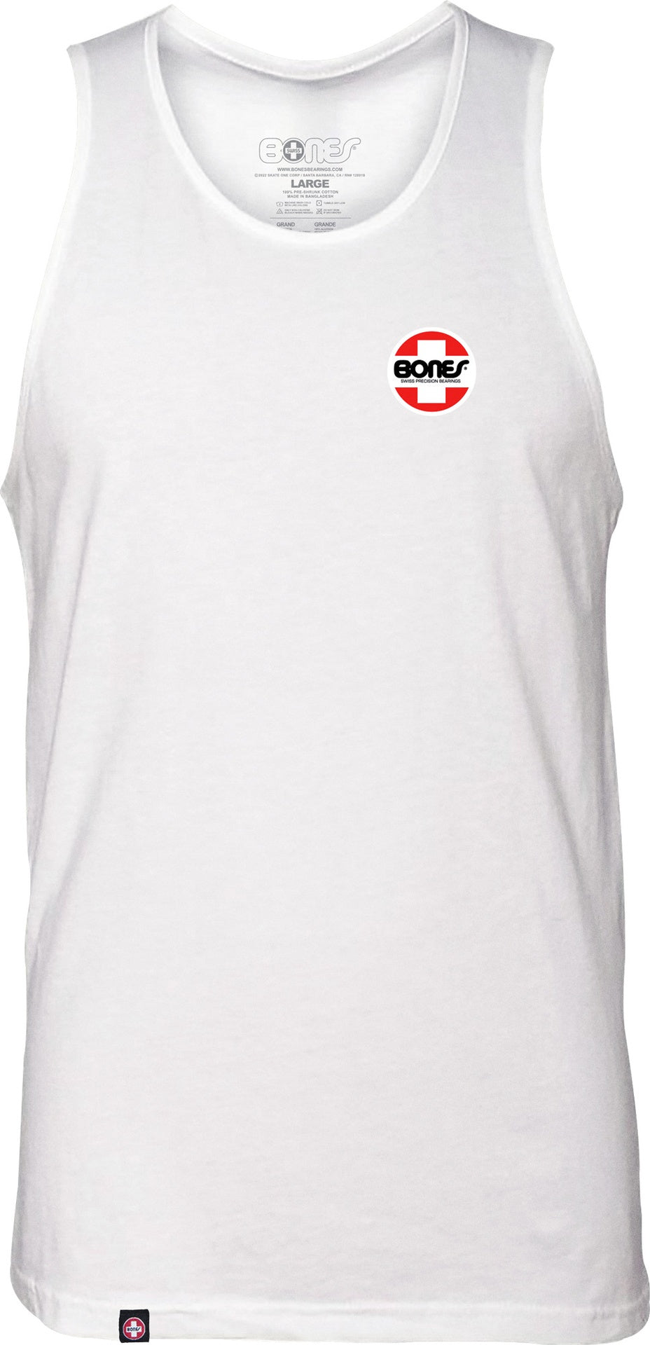Bones OG Swiss Circle White Tank Top