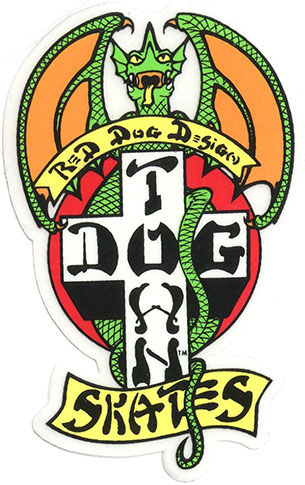 Dogtown OG Red Dog 4" Sticker