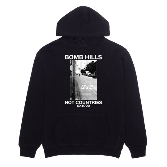 GX1000 Bomb Hills Not Countries Black/White Hoodie