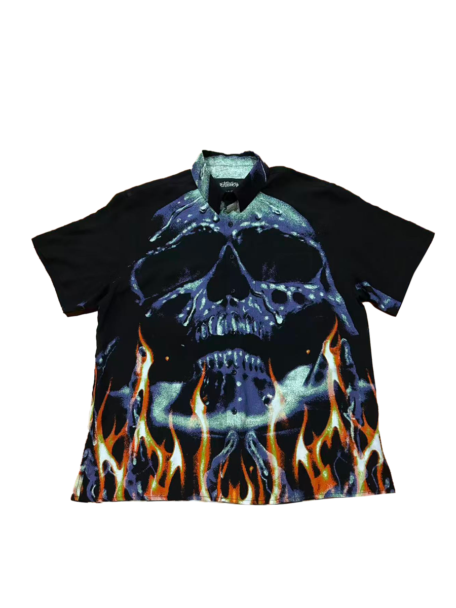 Deathwish Boiling Point Rayon Button-Up