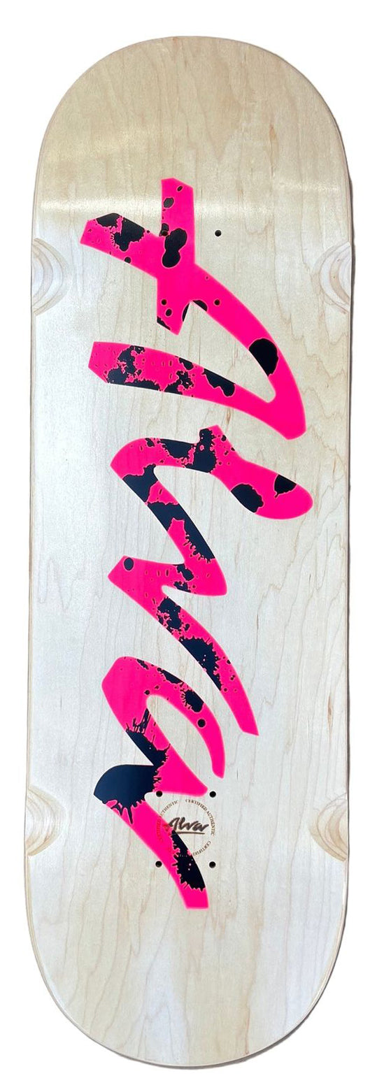 Alva OG Logo Pink/Black Splatter Wheel Wells Deck 10.0 X 33.0