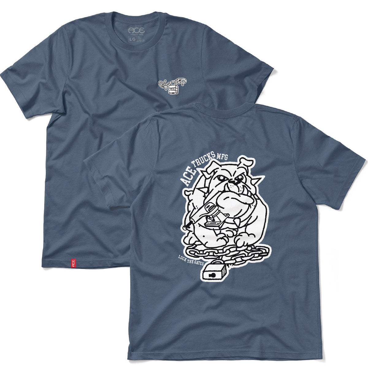 Ace Bulldawg Faded Blue Tee