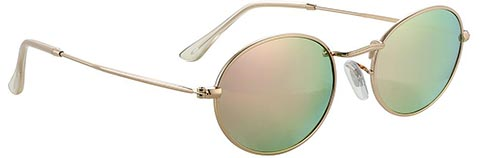 Glassy Campbell Gold/Pink Mirror Polarized Sunglasses