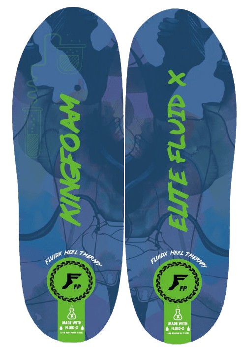 Footprint Kingfoam Elite Therapy Fluid X Sport Lime High 5MM TOE/10MM Heel Insoles Large (8-14.5)