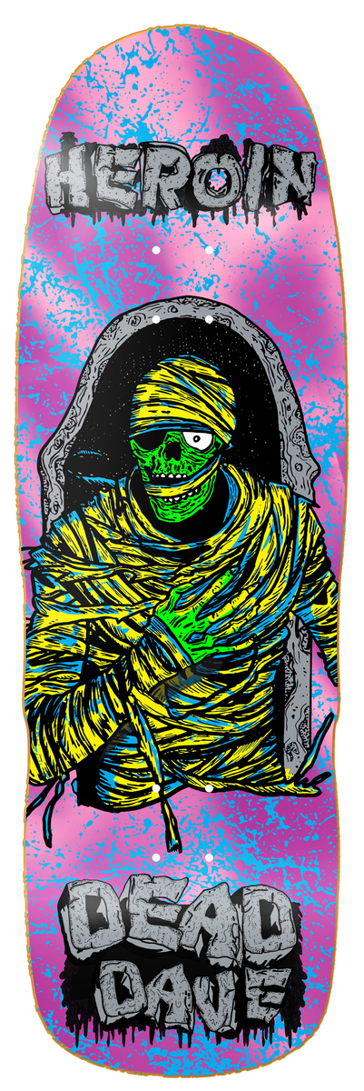 Heroin Dead Dave KO2 Mummy Shaped Deck 10.125