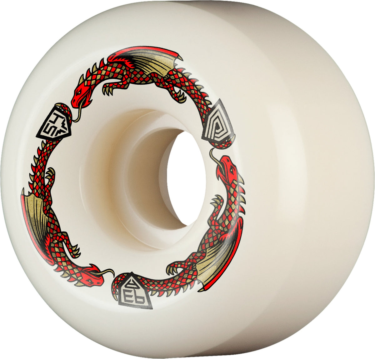 Powell Dragon Formula Red V6 Sidecuts 54MM X 34MM 93A (Set of 4)