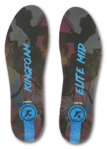 Footprint Kingfoam Elite Mid Classic Inifity Foam Dark Grey Camo/Blue 5MM TOE/7MM Heel Insoles Small (3-8)