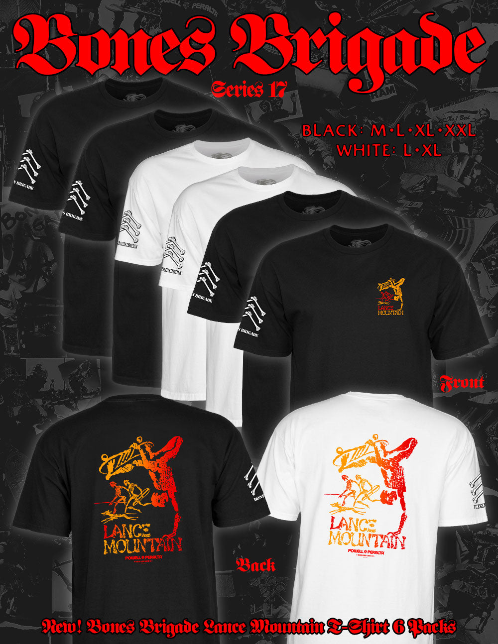 Powell Bones Brigade Mountain Tee 6-PACK