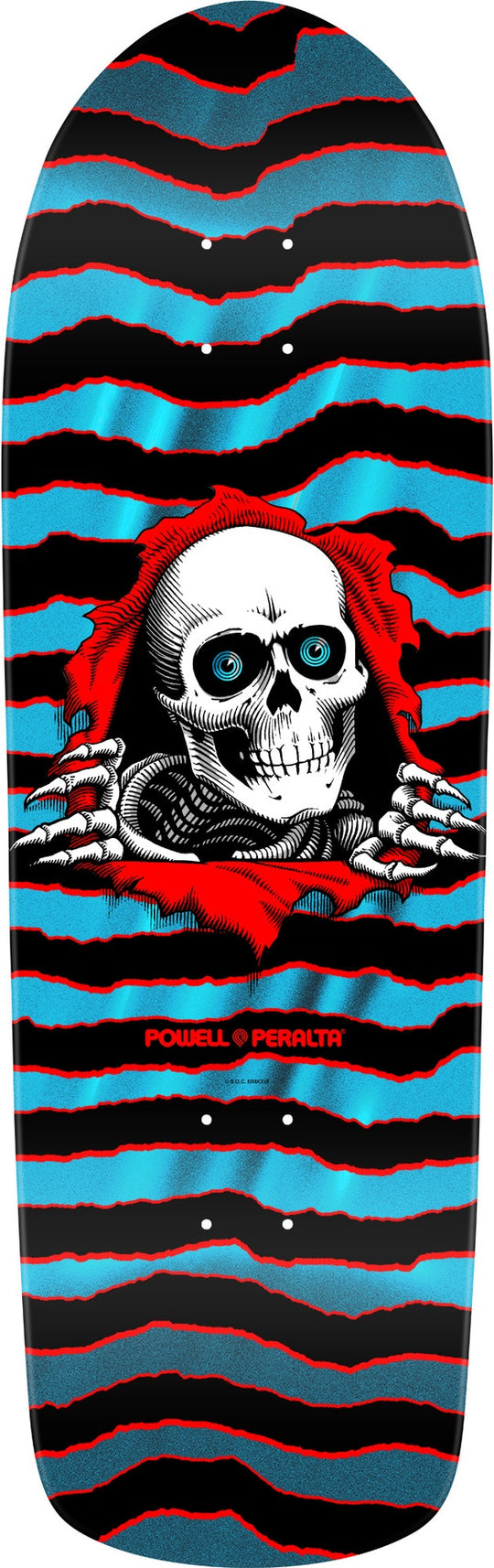Powell Old School Ripper Red/Blue Foil Shaped Deck 9.89 X 31.32