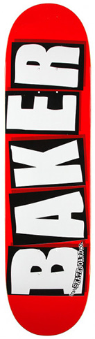 Baker Team Brand Logo White Deck 8.25