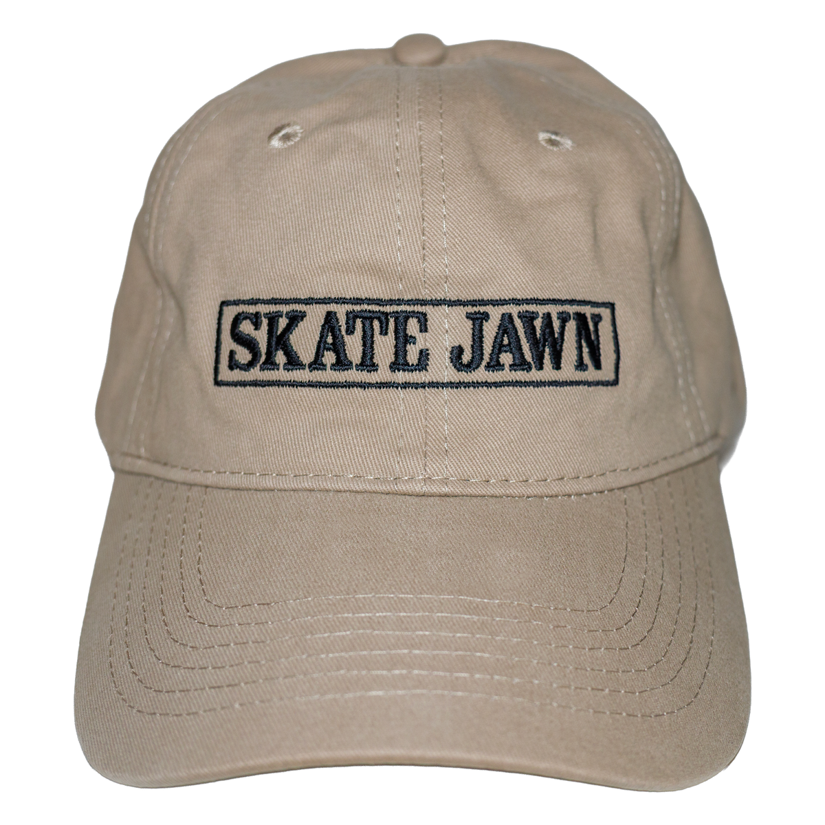 Skate Jawn Cover Box 6 Panel Hat Khaki