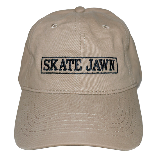 Skate Jawn Cover Box 6 Panel Hat Khaki