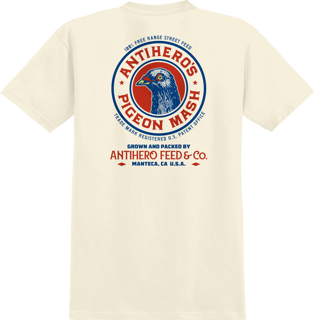 Anti-Hero Pigeon Mash Natural Pocket Tee