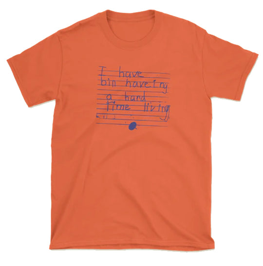 Tacky Joy Factory Hard Times Orange Tee