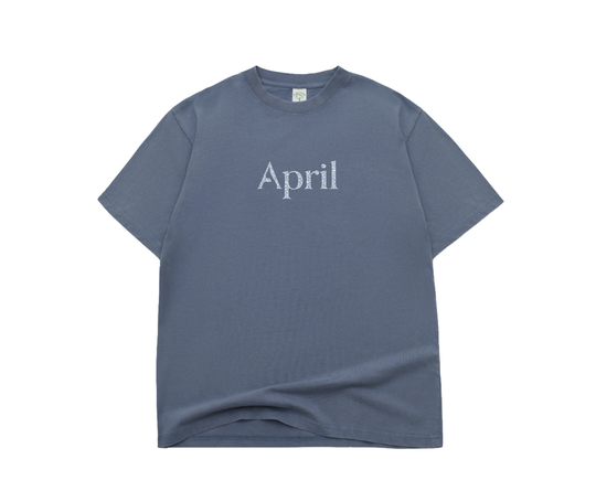 April Rhinestone Slate Tee