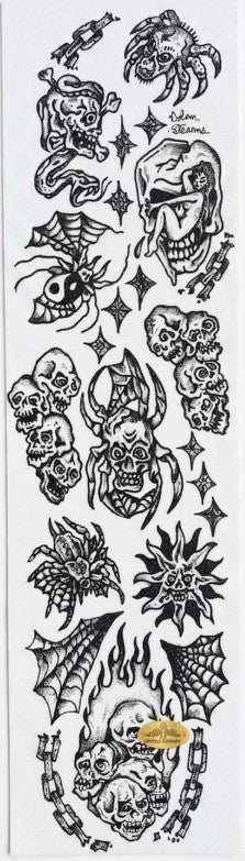 Pvblic Domain Spider Skull Perforated Grip Tape Sheet 9.00 X 33.00