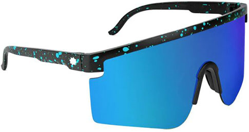 Glassy Mojave Black/Blue Mirror Polarized Sunglasses