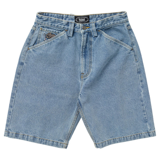 Real Street Cleaner Bleach Wash Denim Shorts