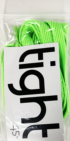 Tight Laces Flat 45" Neon Green