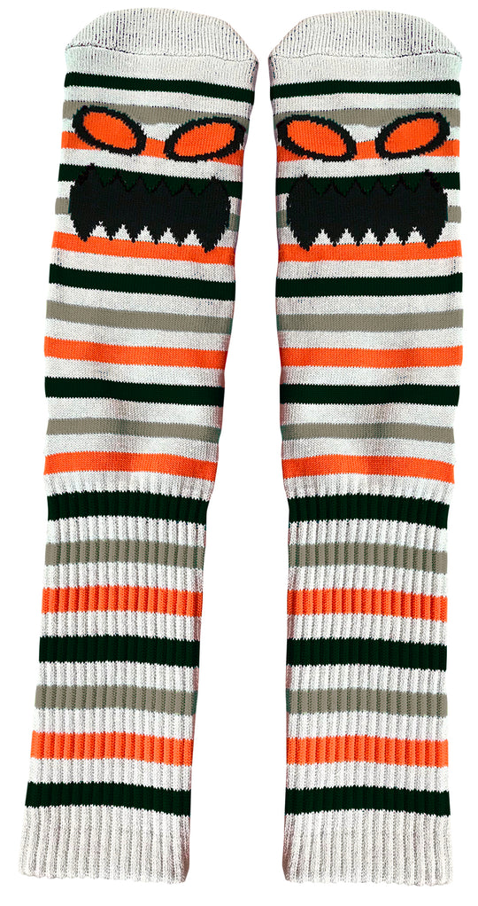 Toy Machine Monster Face Mini Stripes Socks Grey
