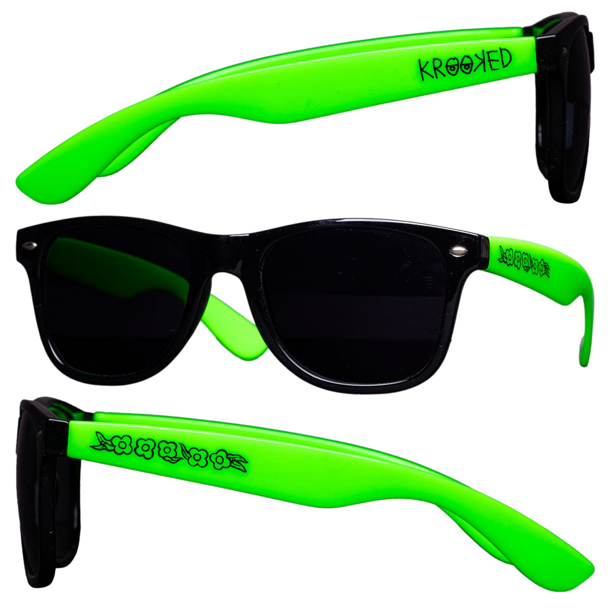 Krooked Eyes Sunglasses Green