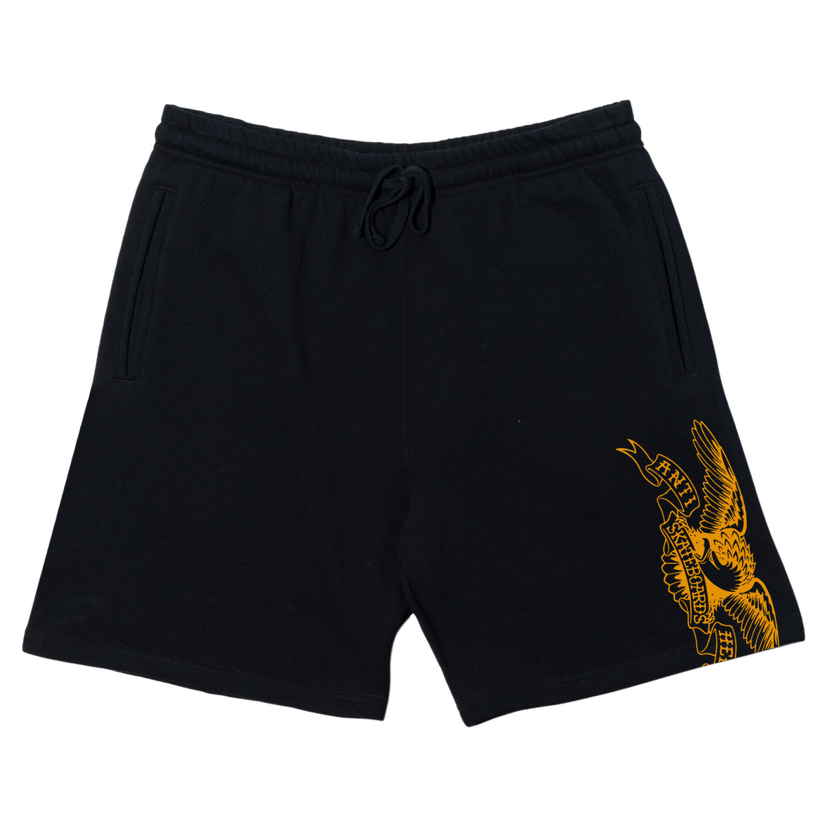 Anti Hero Basic Eagle Black/Yellow Sweat Shorts