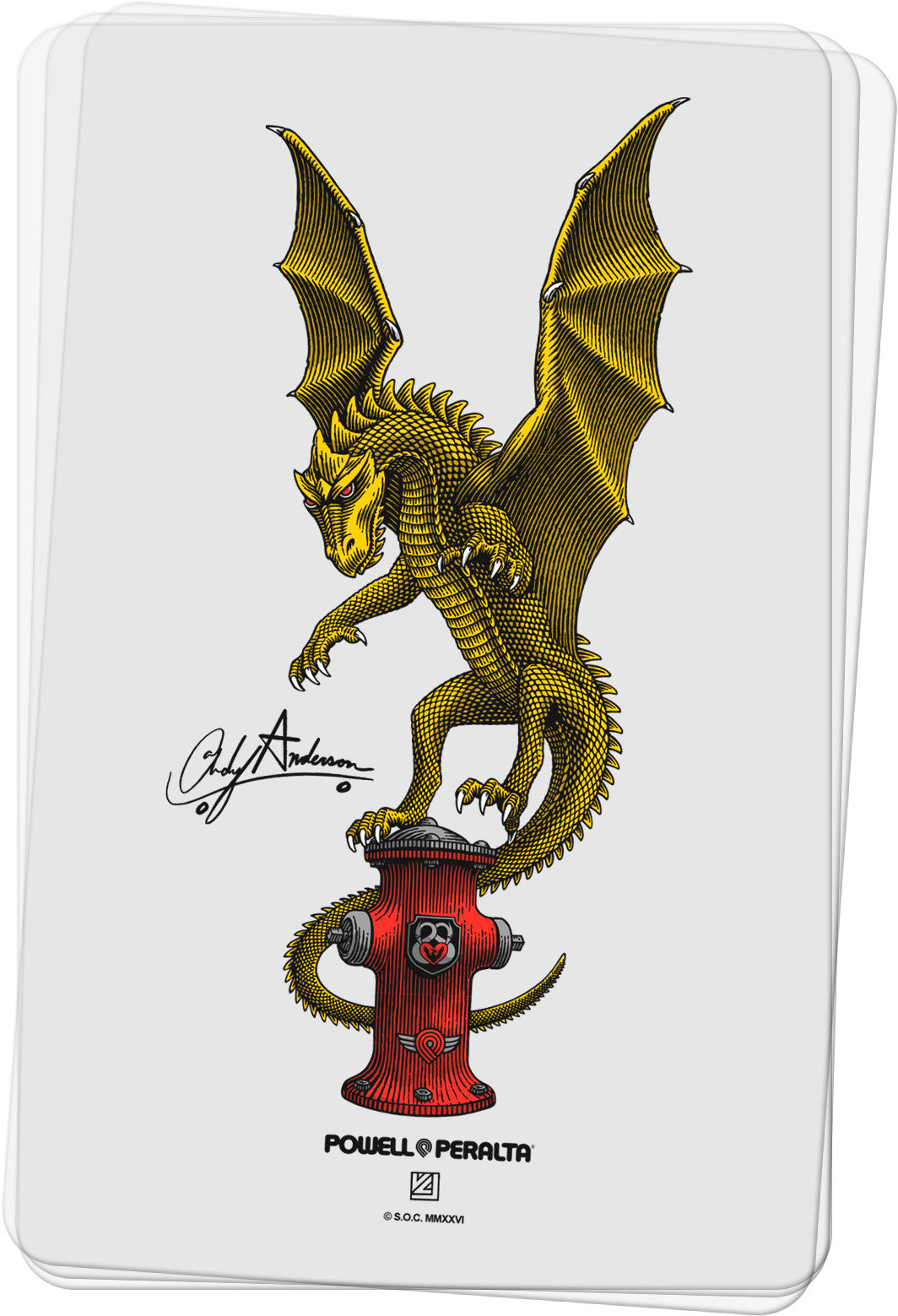 Powell Andy Anderson Hydrant Dragon Sticker