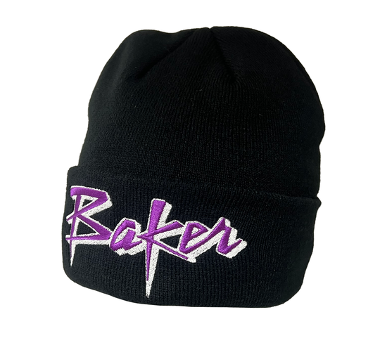 Baker Purple Pain Beanie Black