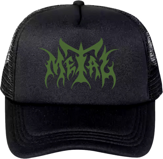 Metal Logo Trucker Hat Black/Green