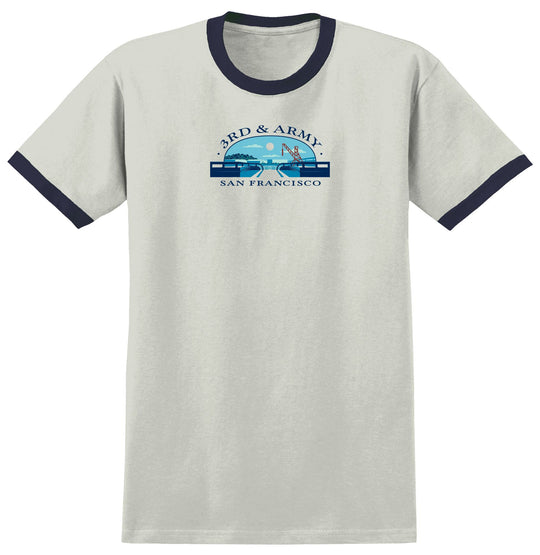 Real 3RD And Army Natural Ringer Tee
