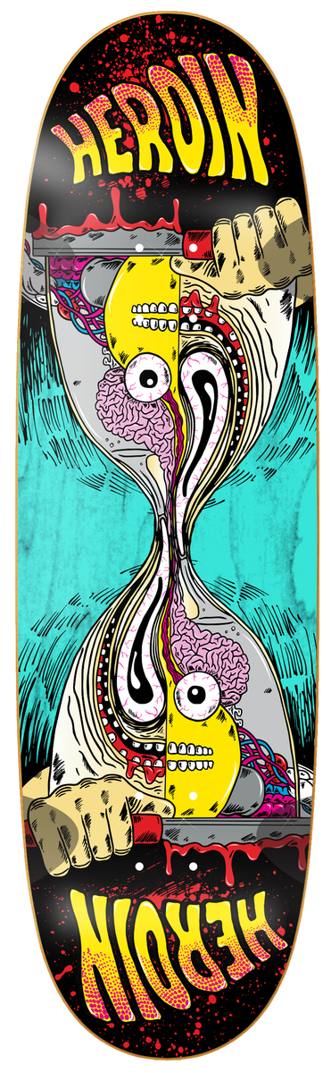 Heroin Team Merged Anatomy Razoregg Shaped Deck 9.25