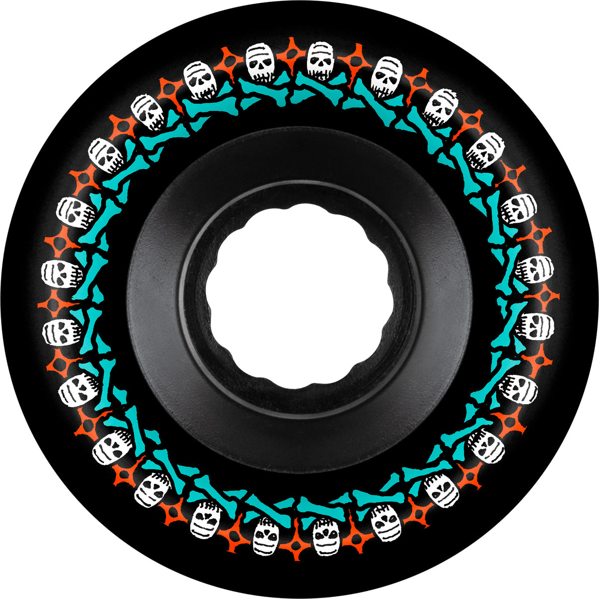 Bones ATF Rough Rider Skull & Bones 56MM 80A Black (Set of 4)