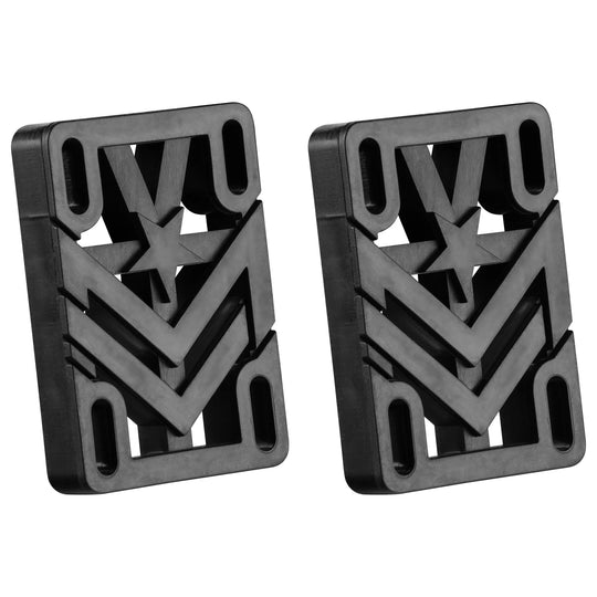 Mini Logo Risers 1/4" Black