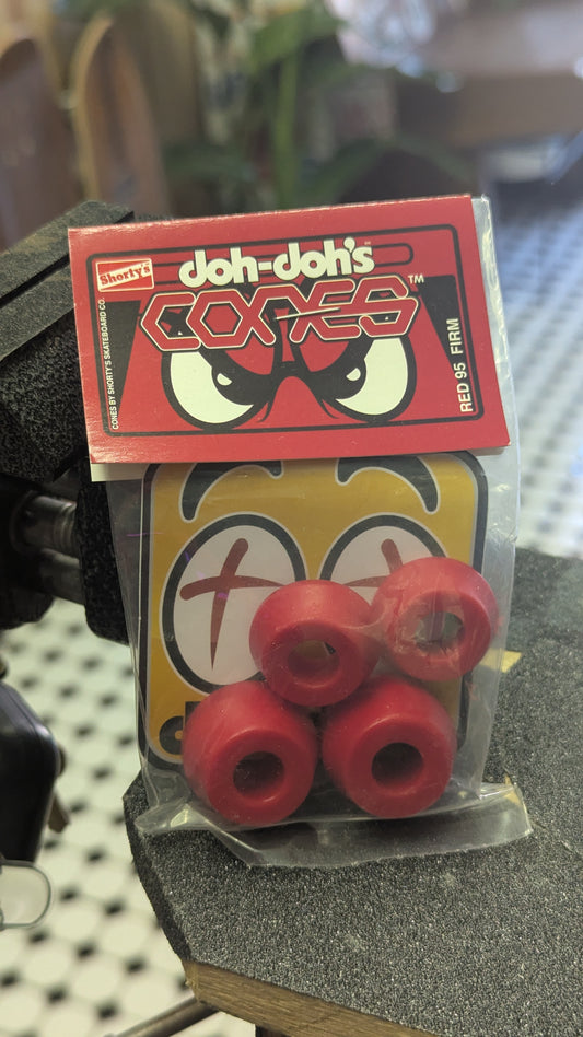 SHORTY'S BUSHINGS DOH DOH'S CONES RED 95A FIRM
