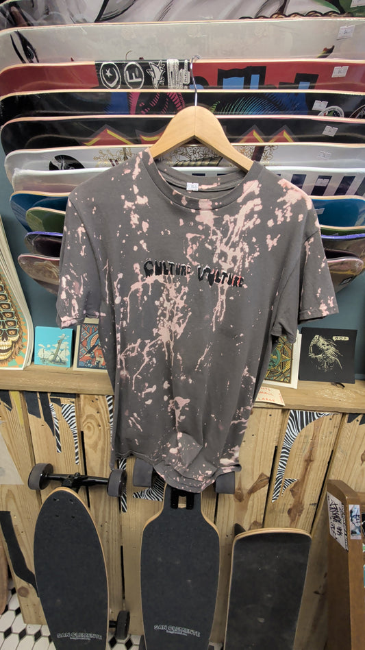 Culture Vulture - Gray hand dyed and printed