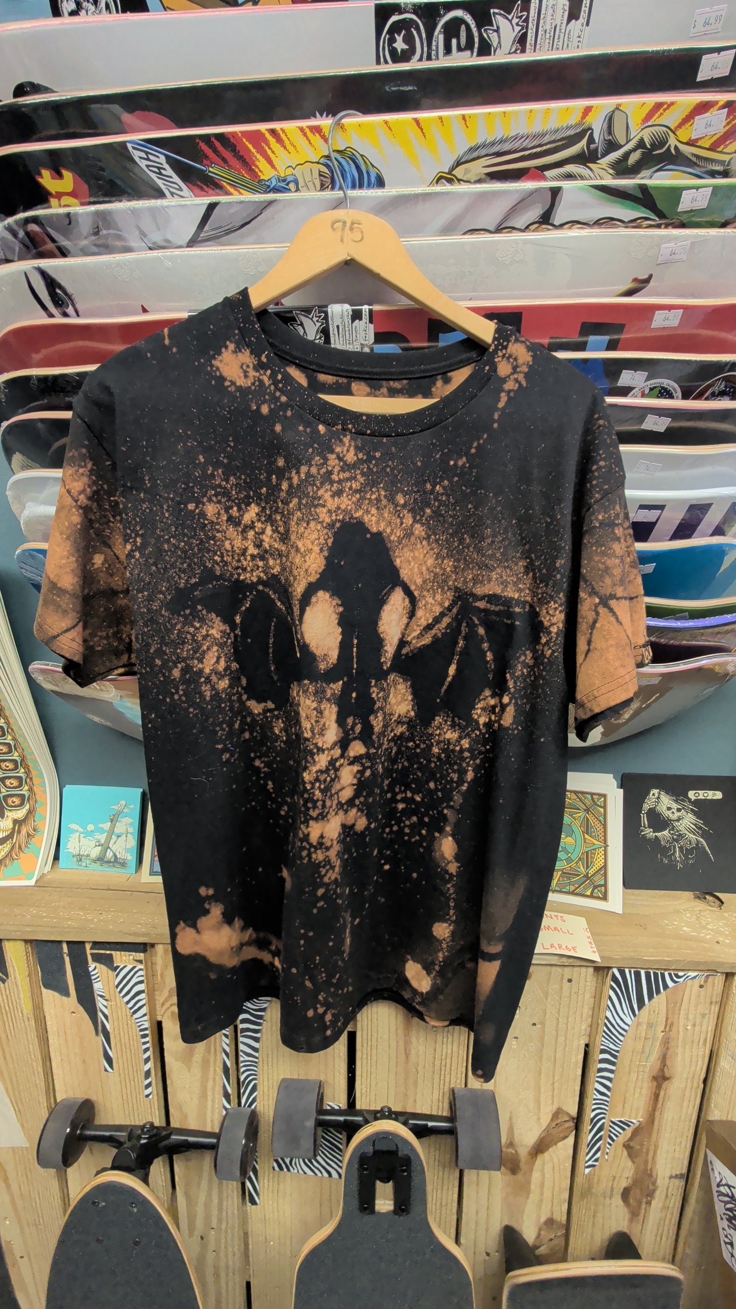 Culture Vulture - Black hand dyed and printed