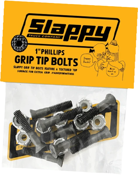 SLAPPY GRIP-TIP PHILLIPS BOLTS SET 1" BLACK
