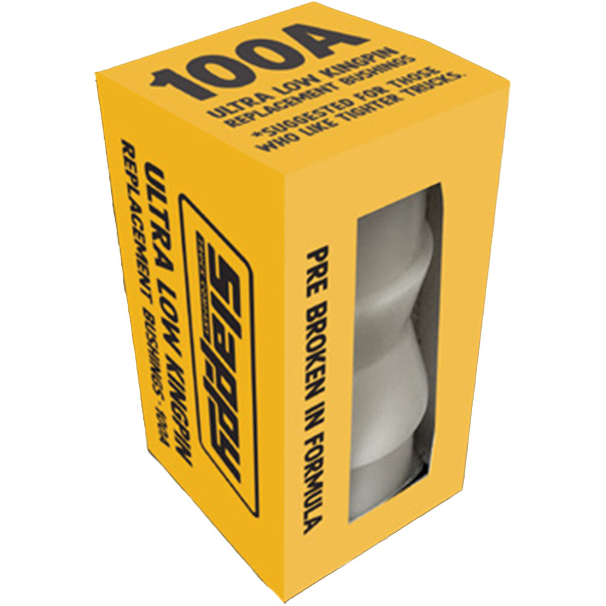 Slappy Truck Company Ultra Low White Skateboard Bushings - 2 Pair with Washers - 100a