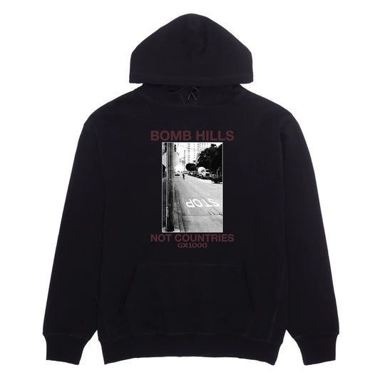 Gx1000 Bomb Hills Not Countries Black/burgundy Hd/swt Xl - Skateboard Sweatshirt Gx1000 Bomb Hills Not Countries Black/burgundy Hd/swt Xl - Skateboard Sweatshirt