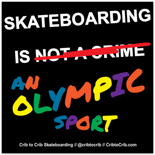 'Skateboarding is NOT a Crime' Board Sticker